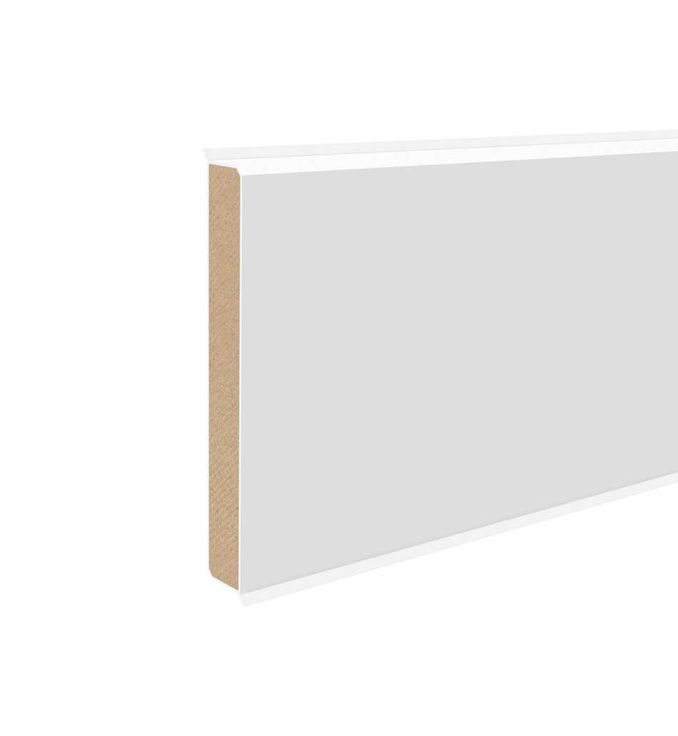 Плинтус мдф Cubu flex 100 мм – 5012 белый (white) 2.5m Döllken